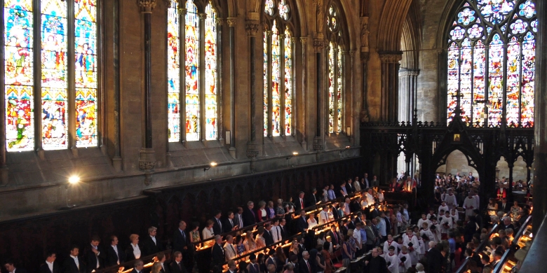 The Choir processing in to St John’s College Chapel